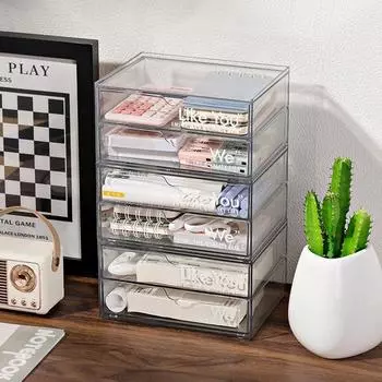 Новый настольный прозрачный ящик для хранения файлов, ящик для хранения файлов, спальня, кабинет, накладной шкаф для хранения, домашний офис