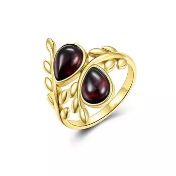 Новый натуральный гранат, драгоценный камень, необычные листья, стильное очаровательное серебряное кольцо для женщин, роскошные ювелирные изделия для помолвки и особых случаев, подарок US RING SIZE 7# красный