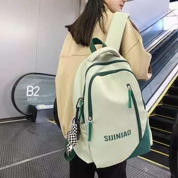 Новый нейлоновый рюкзак, женская модная сумка для школьников, простой рюкзак для девочек и мальчиков, повседневный рюкзак 46CM*32CM*22CM