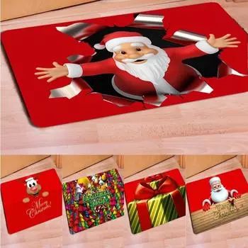 Новый нескользящий ковер для спальни, коврик для кухни, ванной комнаты, ковер для дома, гостиной, ковер с Рождеством 60cm x 90cm