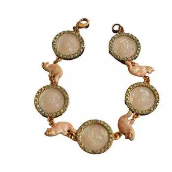 Новый нишевый эмалевый браслет ручной работы в стиле ретро с изображением кошки и ангела