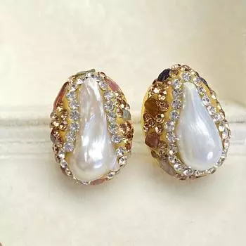 Новый нишевый дизайн Ins Baroque Pearl Серьги Серьги Серьги Серьги Серьги