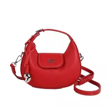 Новый нишевый дизайн сумка-полумесяц универсальная модная портативная сумка-полумесяц высококлассная на одно плечо кроссбоди сумка-пельмень красный