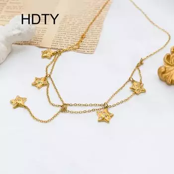 Новый нишевый дизайн темпераментное ожерелье с бахромой из титановой стали с покрытием из 18-каратного золота легкое роскошное высококачественное ожерелье аксессуары золотой