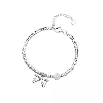 Новый нишевый изысканный сломанный серебряный бант жемчужный браслет женский летний простой легкий роскошный ювелирный продукт высокого класса copper