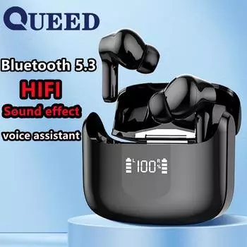 Новый номер Bluetooth-гарнитуры TWS-вкладыши, шумоподавление, водонепроницаемость, качество звука, интеллектуальная сенсорная гарнитура со сверхнизкой задержкой чёрный