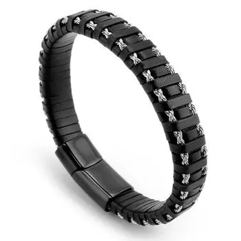 Новый новый европейский и американский браслет Кожаный плетеный браслет 21