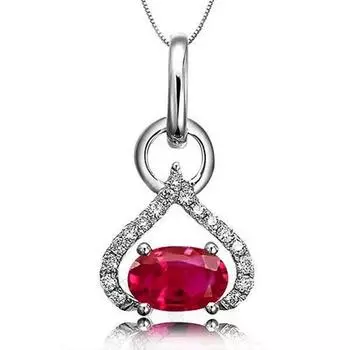 Новый новый женский кулон ожерелье с инкрустацией блестящим красным кубическим цирконием, свадебные подарки на годовщину любви, женские эффектные ювелирные изделия 40cm