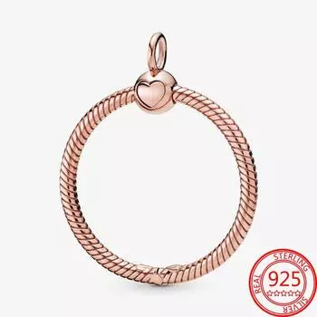 Новый О-образный кулон, подвеска, серебро 925 пробы, средний, маленький, большой О-образный кулон, подвеска, подходит для пан-шармов, серебро 925 пробы, оригинальные ювелирные изделия