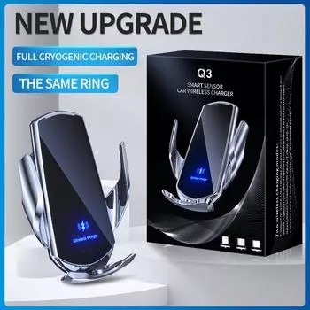 Новый обновленный автомобильный держатель для мобильного телефона 15 Вт с беспроводной зарядкой, портативный автомобильный держатель, кронштейн для мобильного телефона, подставка в автомобиле CP