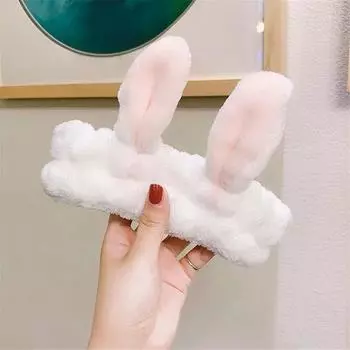 Новый ободок с кроличьими ушками, подходит для девочек и женщин (эластичный)