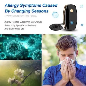 Новый очиститель воздуха в виде ожерелья, портативный мини-очиститель воздуха, устраняющий смог, формальдегид, перезаряжаемый через USB-порт, отрицательный ионный генератор белый