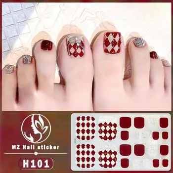 Новый одинаковый наклейка на ноготь ноги 3D имитация бриллианта маникюрный патч водостойкий и долговечный отбеливающий наклейка на ноготь ноги