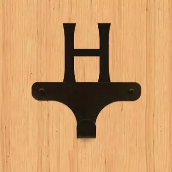 Новый одинарный крючок для одежды с буквой, настенный крючок для одежды из металла, настенное искусство Одинарный крючок с буквой, новый настенный металлический настенный стиль. чёрный