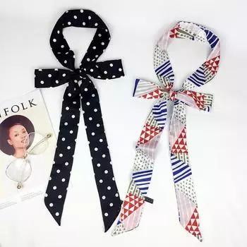 Новый однотонный шарф для женщин на весну и осень, универсальный ремешок на запястье, повязка на голову, модное украшение, защита шеи для студентов, небольшой шарф 4*195cm красный