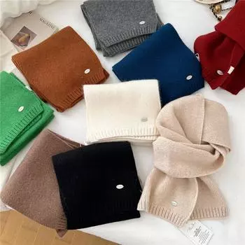 Новый однотонный шарф для женщин на весну и осень, универсальный ремешок на запястье, повязка на голову, модное украшение, защита шеи для студентов, небольшой шарф 21*163cm