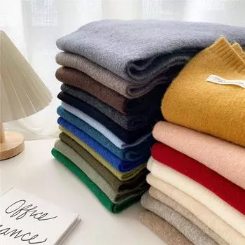 Новый однотонный шарф для женщин на весну и осень, универсальный ремешок на запястье, повязка на голову, модное украшение, защита шеи для студентов, небольшой шарф 22*180cm