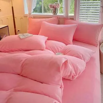 Новый однотонный высокограммовый плотный молочный бархат, одинарный пододеяльник, утолщенный теплый флис, большой размер, двуспальное постельное белье 150x200cm 1pcs