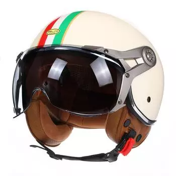 Новый одобренный Dot кожаный винтажный шлем ручной работы для скутера Jet Man Women Casque Capacete Moto Vespa Helmet Cafe Racer Helmets Kask M
