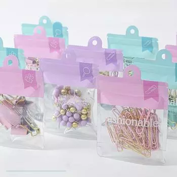 Новый офисный костюм цвета Macaron: Высококачественный, экономящий труд набор переплета и скрепок с длинным хвостиком Sakura Pink