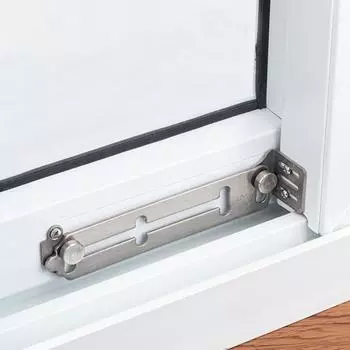 Новый оконный ограничитель из нержавеющей стали, трехуровневый регулируемый ограничитель окна, ветрозащитная фурнитура, детский защитный замок для окна жёлтый