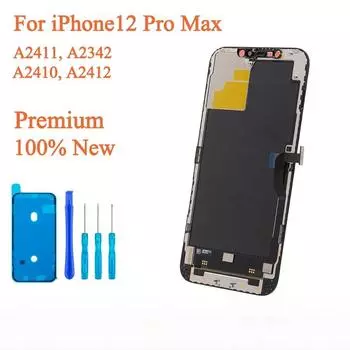 Новый OLED-дисплей для iPhone 12 Pro Max Touch с 3D Touch, экран True Digitizer в сборе, 100% тестовая замена заводского дисплея IP 12 Pro Max LCD