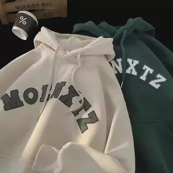 Новый осенне-зимний пуловер с капюшоном High Street Velvet для мужчин и женщин — модный повседневный наряд для пары 5XL