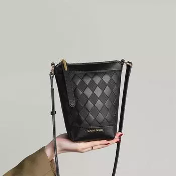Новый осенне-зимний стиль, многофункциональная сумка через плечо, высококачественная легкая роскошная сумка для мобильного телефона в клетку с бриллиантами