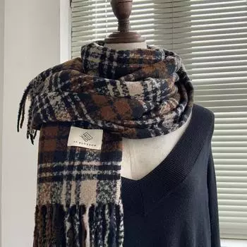 Новый осенне-зимний женский шарф розового цвета с эксклюзивным дизайном, имитирующий кашемировую шаль, простой и универсальный рождественский шарф 200*40cm