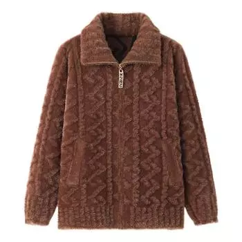 Новый осенне-зимний женский свитер с лацканами, элегантный повседневный утепленный топ, трикотаж, джемпер, подходящий для мамы, стильный стиль XL бордовый