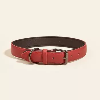 Новый ошейник из натуральной кожи для домашних животных, регулируемый ошейник для собак малого и среднего размера XS:1.5*25-32CM