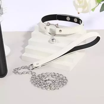 Новый ошейник-колокольчик для кошек, тяговая цепь, женский секс-реквизит, ошейник, женский шейный ремень, инструмент для связывания