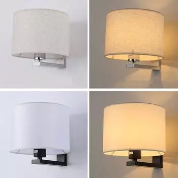 Новый отель прикроватная лампа лампа для чтения в китайском стиле гостиная спальня коридор лестница настенный светильник теплый тканевый чехол настенный светильник no bulb