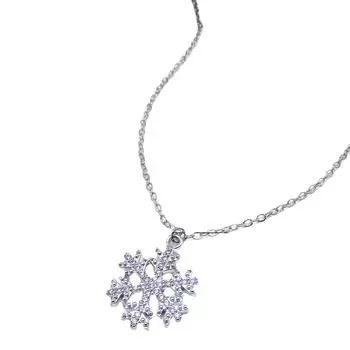 Новый ожерелье в виде снежинки на осень и зиму, нишевый дизайн, холодный и элегантный