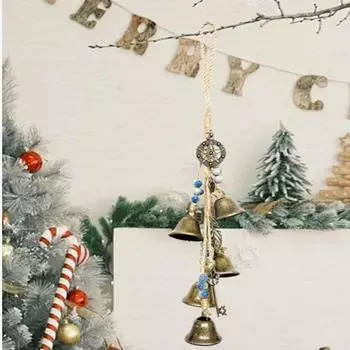 Новый памятный колокольчик в виде ведьмы, подвесной дверной колокольчик с деревянными бусинами, 1 шт. One Size