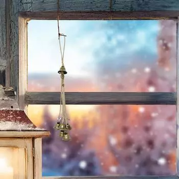 Новый памятный колокольчик в виде ведьмы, подвесной дверной колокольчик с деревянными бусинами, 1 шт. One Size