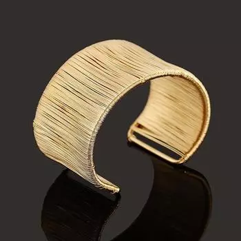 Новый панк-браслет с подвесками из золота и серебра, браслет из железной проволоки, широкое раскрытие, модные украшения для женщин и девочек, подарки золотой