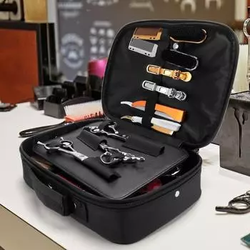 Новый парикмахерский противоударный чехол для ножниц, сумка, устойчивый к раздавливанию, триммер, чемодан, водонепроницаемый, не деформирующийся ящик для инструментов для укладки чёрный