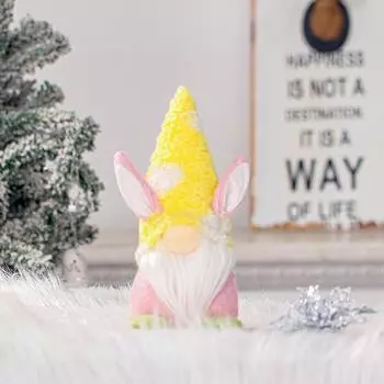 Новый пасхальный кролик гном украшение пасхальная безликая кукла пасхальный плюшевый гном украшения для дома детские игрушки стоячая стойка жёлтый
