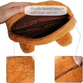 Новый пенал-капибара, Плюшевый милый пенал-капибара, Школьные принадлежности капибара