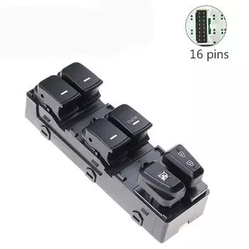 Новый передний левый переключатель стеклоподъемника для Sonata 2011-2015 93570-3S000 935703S000 93570-3S000RAS 935703S000RAS серый