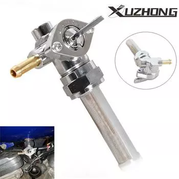 Новый переключатель спускного крана топливного бака, совместимый с Dyna Fatboy Heritage Softail Springer Sport Glide Sportster 883 1000 серебряный