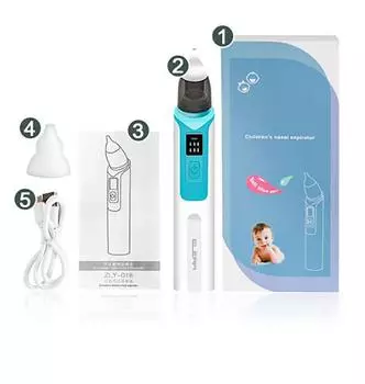 Новый перезаряжаемый детский очиститель носа, силиконовый, регулируемый, электрический, детский назальный аспиратор, безопасность для здоровья, удобный, низкий уровень шума зелёный