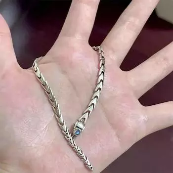 Новый персонализированный синий механический браслет со змеей в универсальном стиле на костном суставе