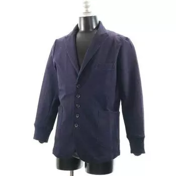 Новый пиджак HB Indigo cut and sew в рубчик, L, темно-синий, мужской, б/у