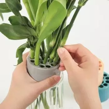 Новый пластиковый держатель для вазы с сотовым ртом, держатель для стебля цветка, инструмент для самостоятельного создания букета для домашнего и офисного декора зелёный