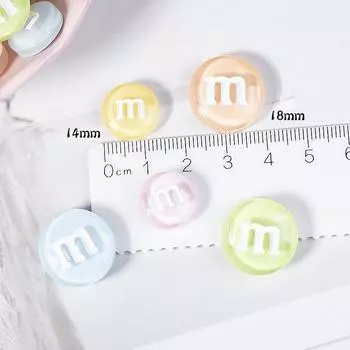 Новый Play Крем Клей Симуляция Еда Полупрозрачный DIY Веселый Ушной Шпилька Материал Телефон Чехол Патч M Bean Patch 10шт 14mm разноцветный