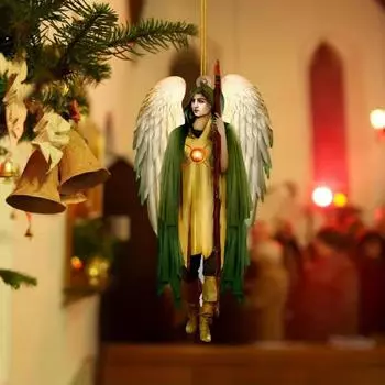 Новый плоский 2D креативный кулон в виде Иисуса, подвеска на зеркало заднего вида автомобиля, подвеска на окно для рождественской елки, плоская акриловая рождественская подвеска