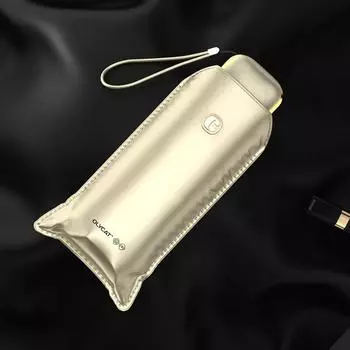 Новый плоский роскошный солнцезащитный зонт с защитой от УФ-излучения, титановый серебряный карманный мини-зонт от дождя, женский дорожный прохладный летний зонтик 6K золотистый