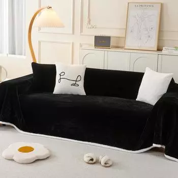 Новый плюшевый чехол для дивана с кроликом для гостиной, теплое зимнее полотенце для дивана, универсальное нескользящее полотенце для дивана, утолщенное полотенце для дивана 180x130cm1pcs